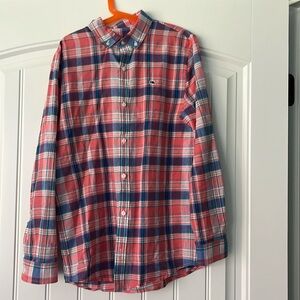 Boys Vineyard Vines Button Down Short Sz M 12-14